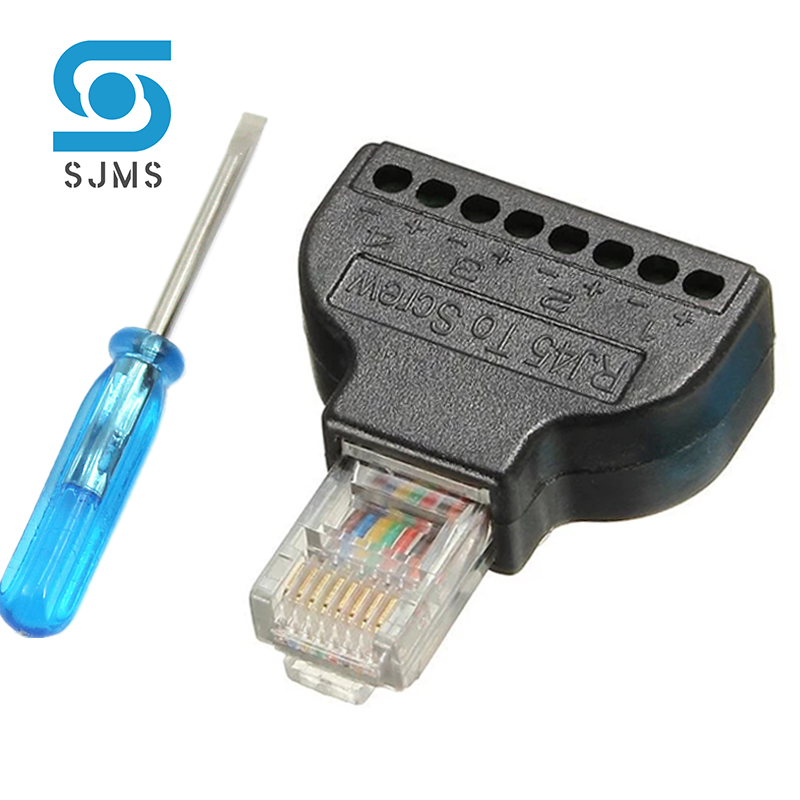RJ45 Stecker auf 8 Pin AV Schraube Terminal Stecker Schraube Adapter Block Kabel Netzwerk Stecker Ethernet für CCTV Digitale Internet stecker