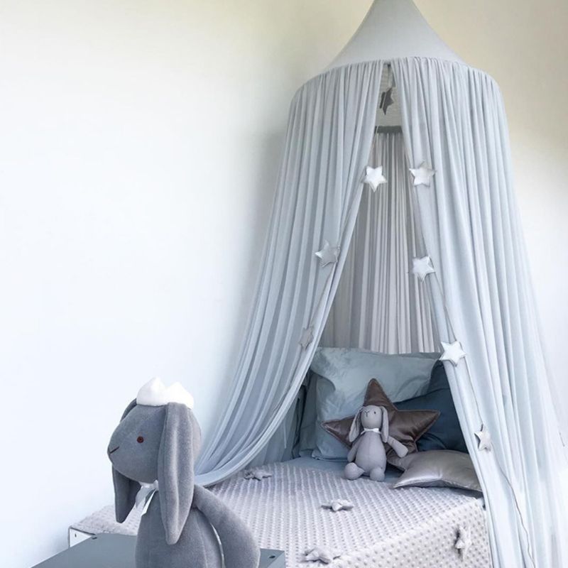 Bébé lit en mousseline de soie moustique tente princesse enfants literie accroché dôme moustiquaire chambre auvent rideau suspendu couvre-lit 6 couleurs