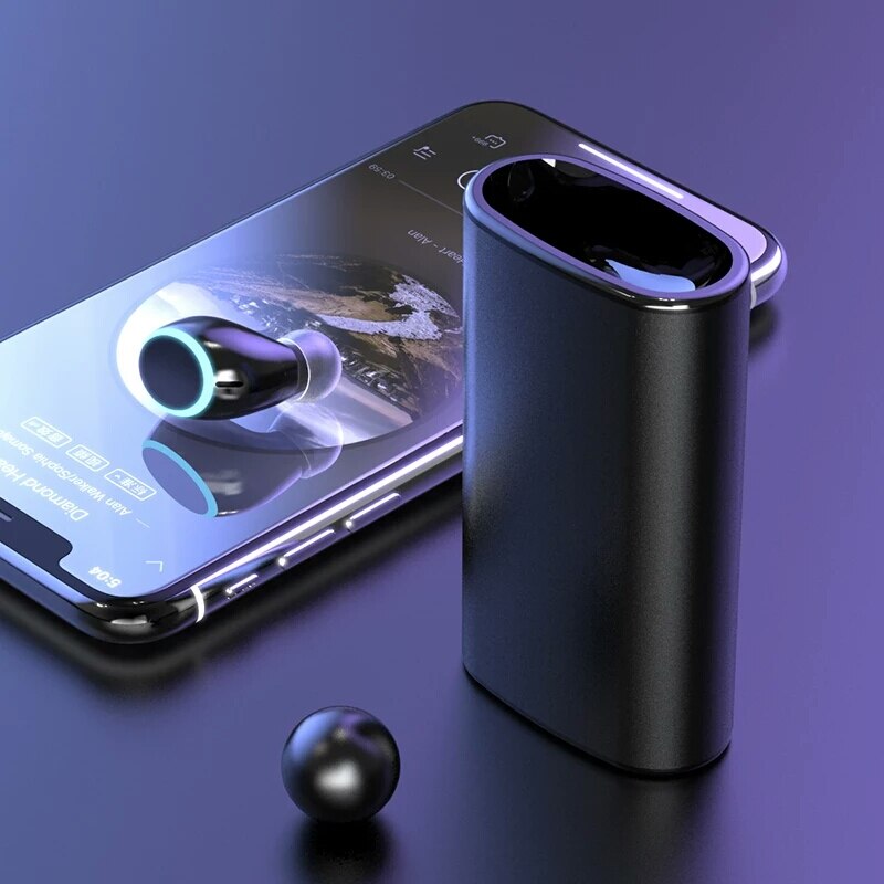 6000mAh Power Bank Wireless V5.0 Bluetooth Earphone Waterproof Headset With Dual Mic and 6000mAh Battery Charge Case