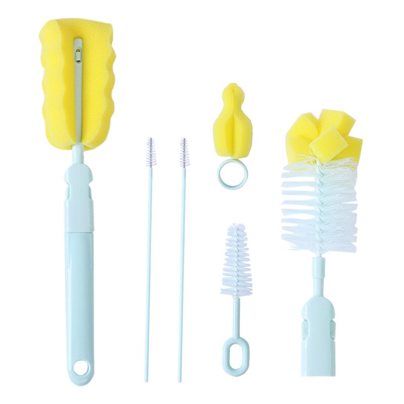 Feeding Bottle Brush Nipple Brush Combination Feeding Bottle Cleaning Set: Default Title