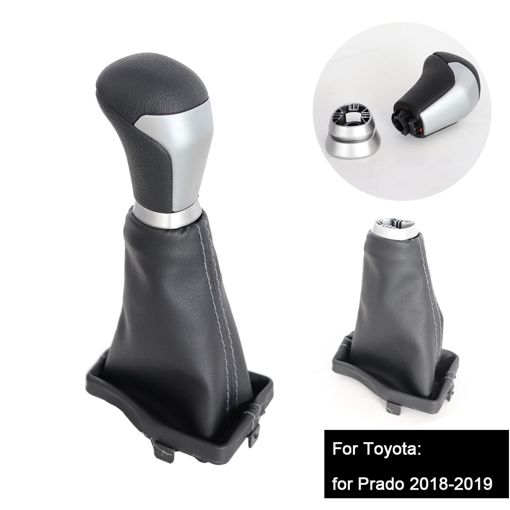 Bil gearskifte-gaiter cover til toyota prado  lc150 lc152 pu læder gearskifteknap bagagerum bil tilbehør til biler