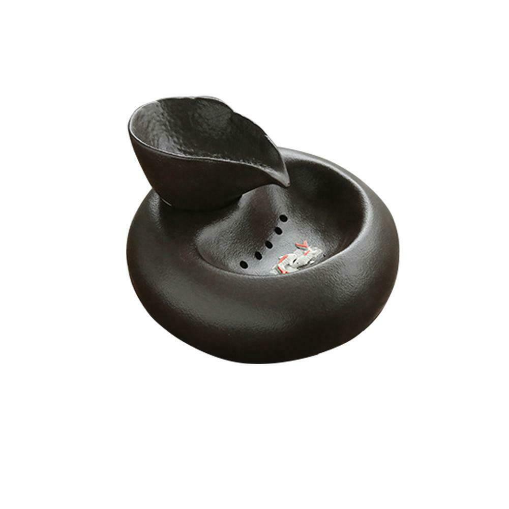 Fuente eléctrica de cerámica para gatos y perros, tazón para beber, fuente de agua automática para gato, dispensador de productos para mascotas, cuenco para comida: Grey / US plug