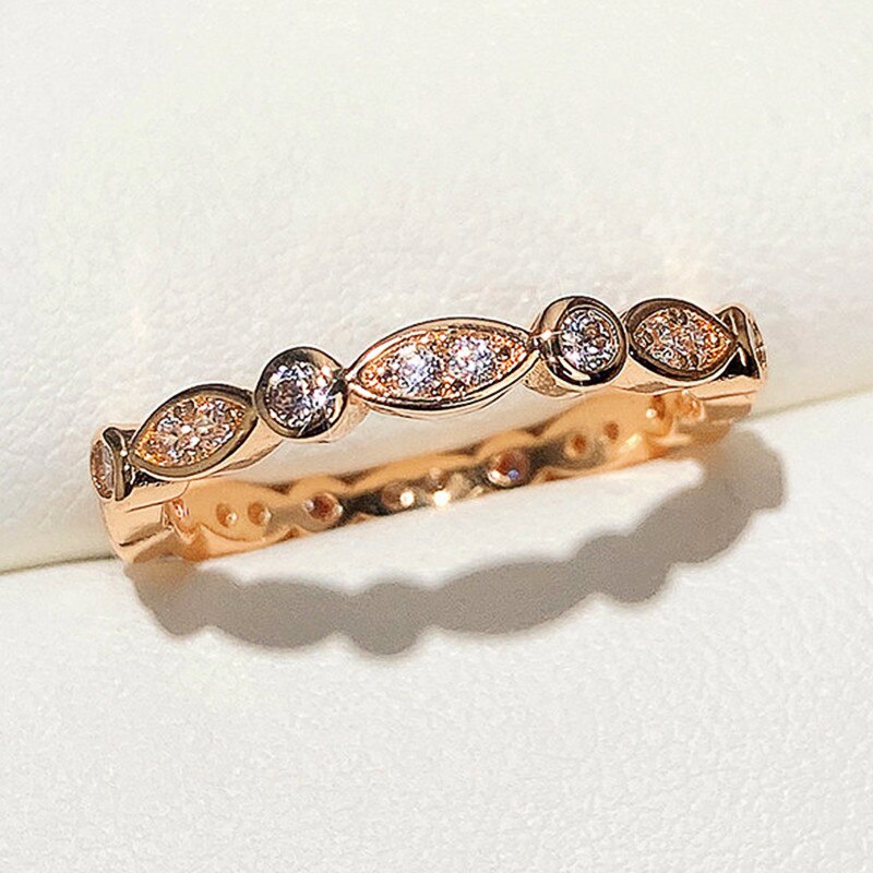 Huitan – bague de mariage Chic en zircone cubique pour femmes, rond bleu/blanc, Simple et délicat, bijoux à la