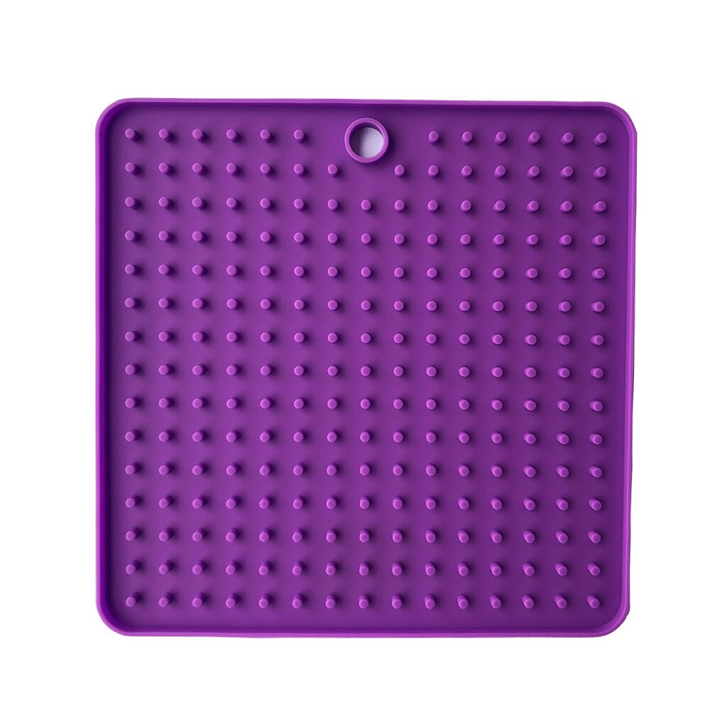 Pet Lick Food Mat for Dogs Cats Licky Slow Feeder Cat Dog Feeding Dogs Cats Mat Pet Accessories: Purple 