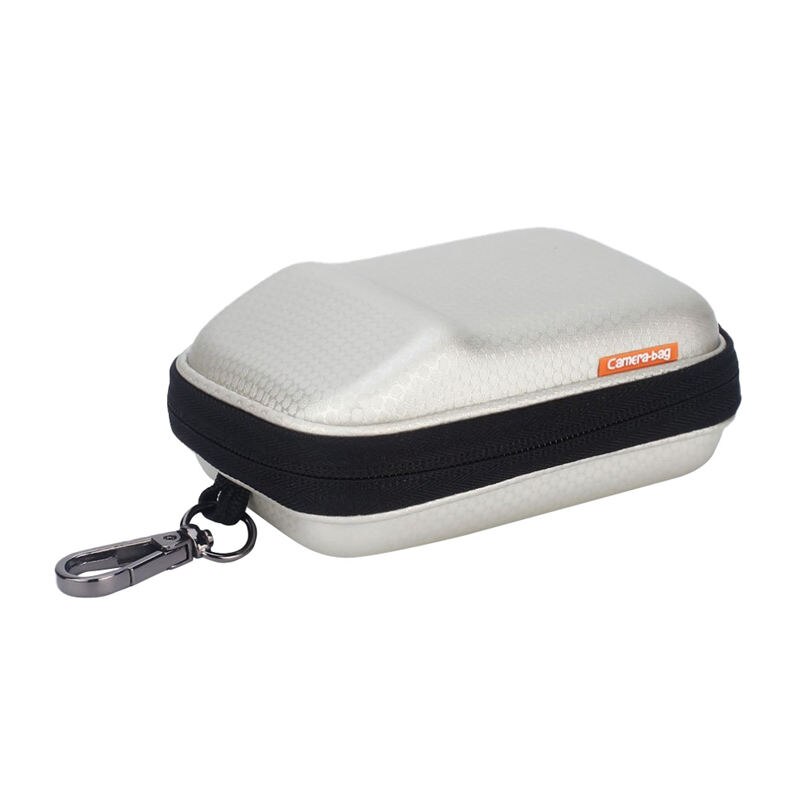 Digitalt kamera bag hardt etui beskytte midjepakker til nikon coolpix  w300 w100 aw130 aw120 s33 s32 l32 l31 sony  rx100 m6 m5 ii: Sølv