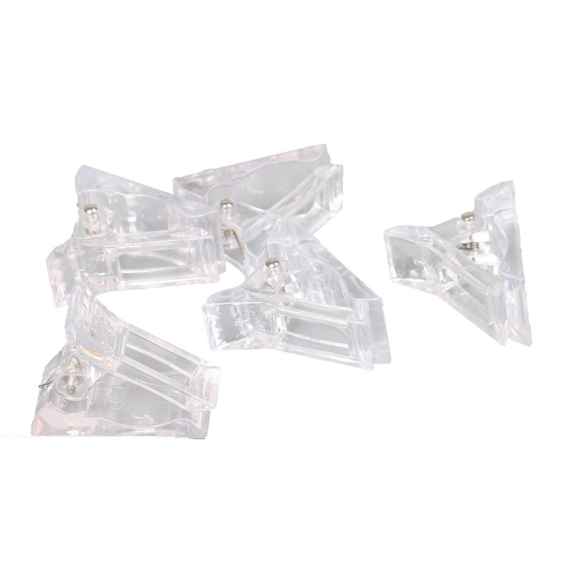 5pz pratici chiodi finti morsetto punte per unghie clip dito trasparente costruzione rapida gel estensione chiodo arte manicure attrezzo