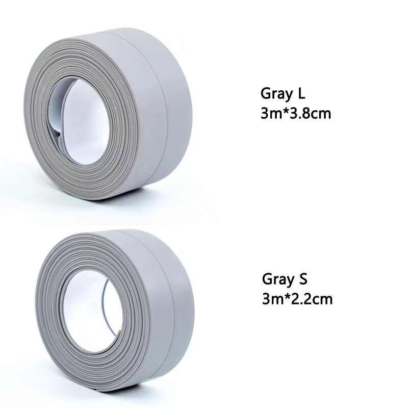 Stickers for kitchen Stickers kitchen Adhesive borders wall kitchen Waterproof kitchen sinks Sticker wall adhesive tape: Gray / 3.3m X 2.2cm