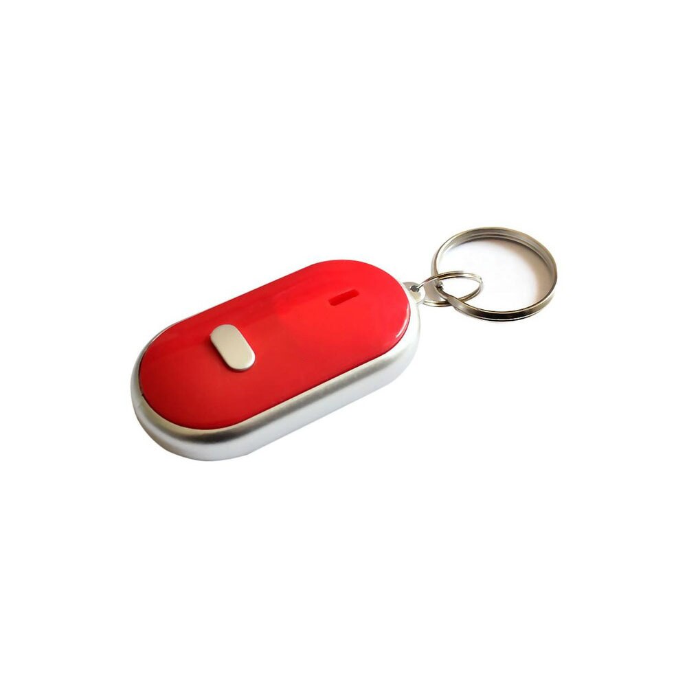 Kebidu Sound Control Lost Key Finder Locator Sleutelhanger Led Light Zaklamp Mini Draagbare Fluitje Key Finder: Rood