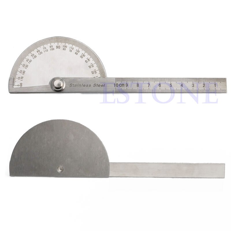 Stainless Steel 180 degree Protractor Angle Finder Arm Measuring Ruler Tool