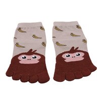 kinder Socken Baumwolle Cartoon Tier Geformt Socken für Jungen Mädchen Günstige Sachen Kappe Socken für Kinder Fünf Finger Socken 5 entscheidungen: Brown Monkey / 7-12Y