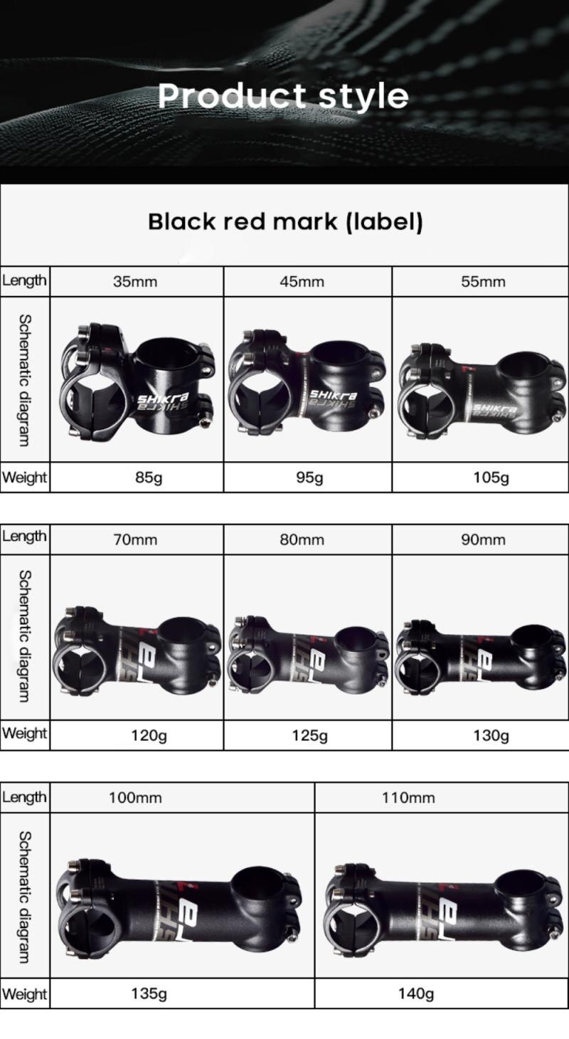 MTB XC AM Bicycle Handlebar Stem 31.8mm*35/45/55/65/70/80/90/100/110mm 7 Degree Mountain Road Bike Stem Bicycle Accessories