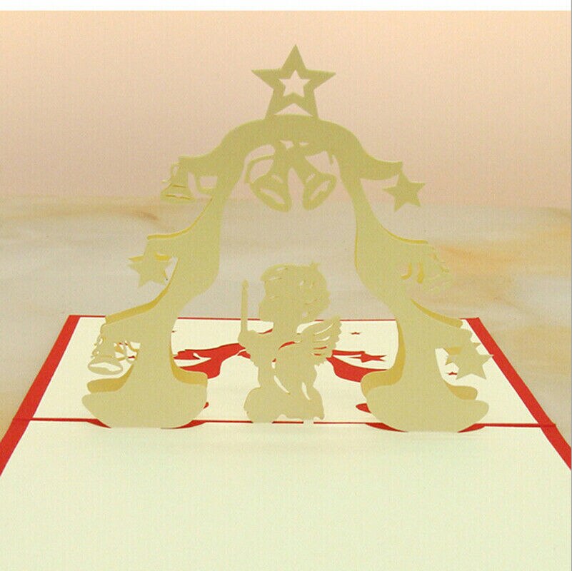 3D Pop Up Sculpture Greeting Cards Christmas Birthday Valentine Invitation Card: T1
