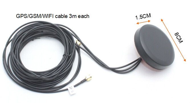 Auto antenne gps Diëlektrische Antenne met WIFI GSM combinatie 3 in 1 antenne werk voor Gps + Wifi + GSM waterdicht en mount