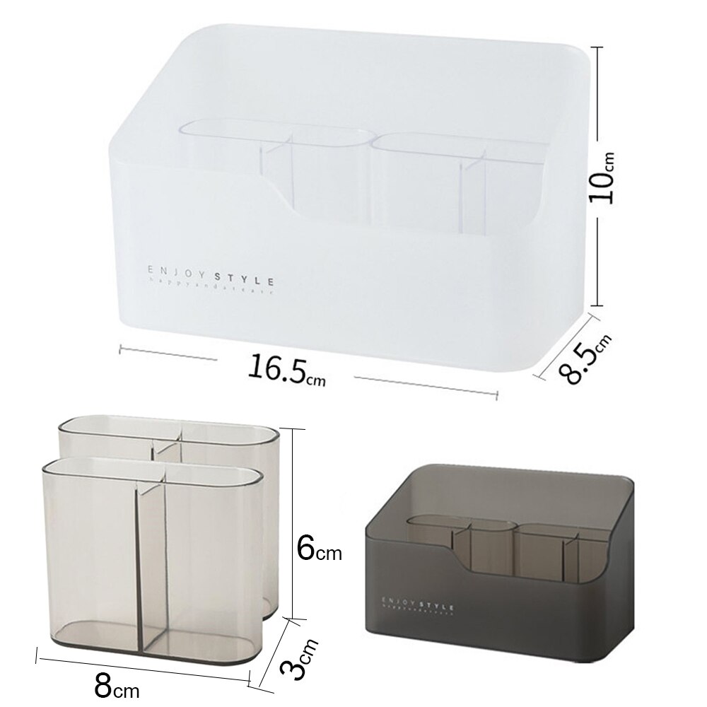 Scatola di immagazzinaggio del bagno di trucco di plastica organizzatore cosmetico Desktop Make Up custodia per gioielli articoli vari organizzatore per contenitori da tavolo