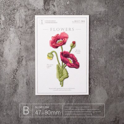 Middelgrote bloemenpatch badge patches geborduurde applicatie naaien strijkapplicatie kleding kledingstuk roos kleding accessoires: Type b