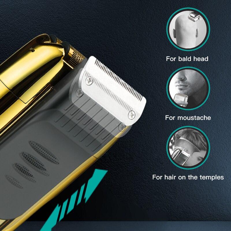 Professionele Kapper Scheerapparaat Baard Trimmer Shaper 3-Speed Elektrische Scheerapparaat Bald Head Scheren Machine Baard Scheerapparaat Voor Mannen
