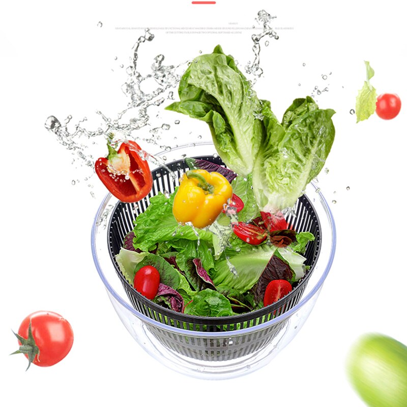 Insalata di verzura centrifuga asciuga domestica di frutta e verdura disidratatore manuale in acciaio inox di frutta discarica artefatto acqua di scarico baske