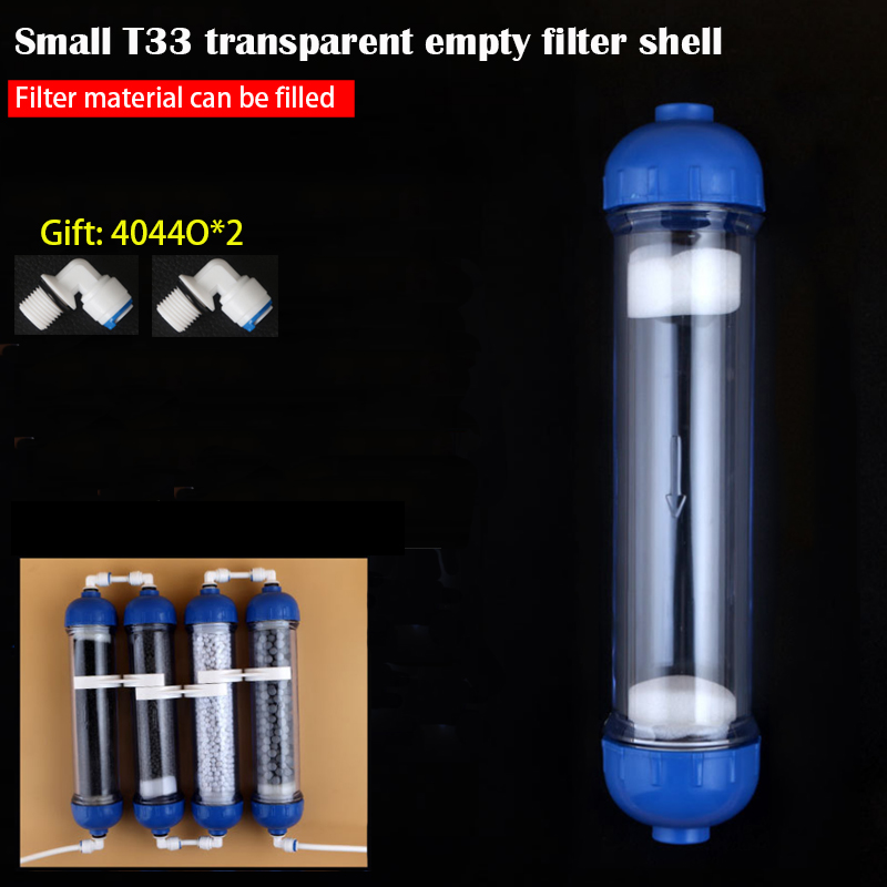 Water Filter Behuizing Diy Vullen T33 Transparant Lege Shell Filter Fles Fittings Waterzuiveraar Voor Omgekeerde Osmose Systeem