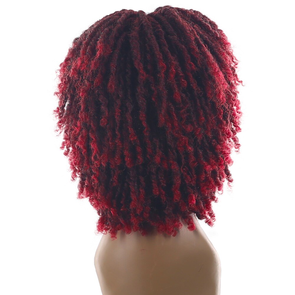 Pelucas de cabello trenzado Crochte para X-TRESS cabello sintético de imitación Locs, peluca de pelo corto de 10 pulgadas, peluca de pelo Bob hecha a máquina, estilo Dreadlock Twist, peluca con trenzas
