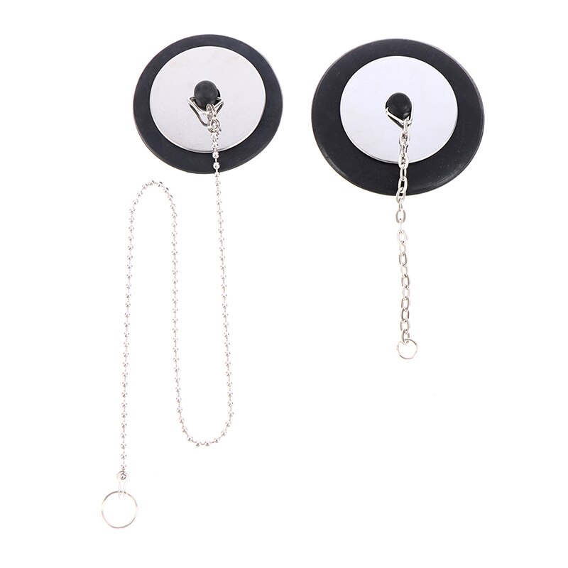 Rubber Choke Bathtub Drain Stopper With Chain Bath Plug Drain Tub Stopper