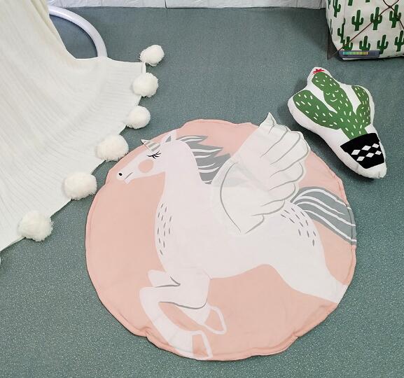 Monkey Baby Play Mats Kids Crawling Carpet Floor Rug Baby Bedding Rabbit Blanket Cotton Game Pad Children Room Decoration