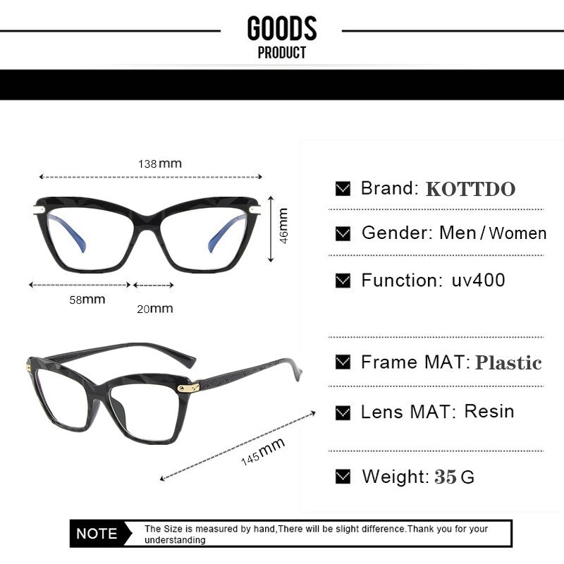 Vintage cat eye damesbril anti-blauw licht optiek bijziendheid brilmontuur heren computerbril plastic