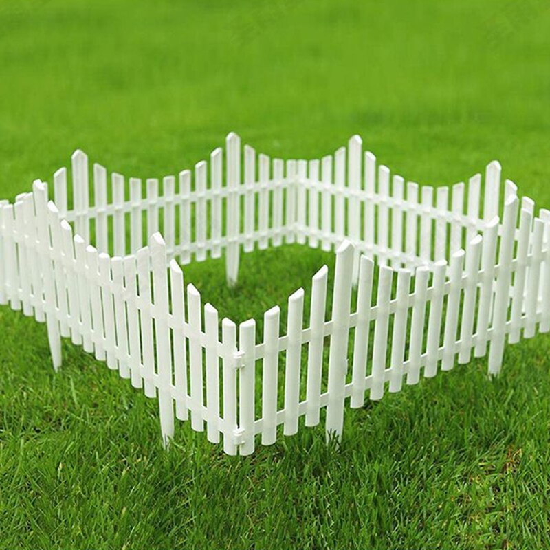 Artificial Flowerbed Expandable Vegetable Trellis Patch Hurdle White Plastic Fence For Courtyard Outdoor Garden Decorations