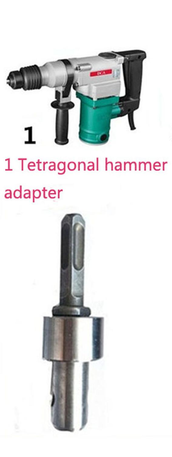 Double leaf auger drill bit tool, auger garden garden bedding, planting hole excavator tool, replacement garden tool: 1Square adapter