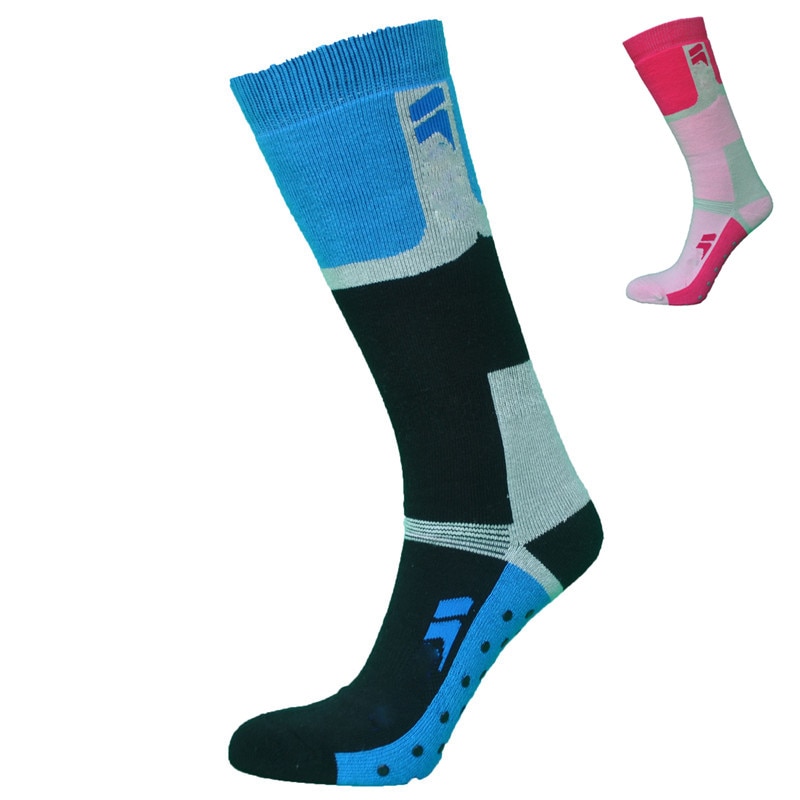 1 par anti-slip gummiförtjockning barnskidstrumpor 2 färger