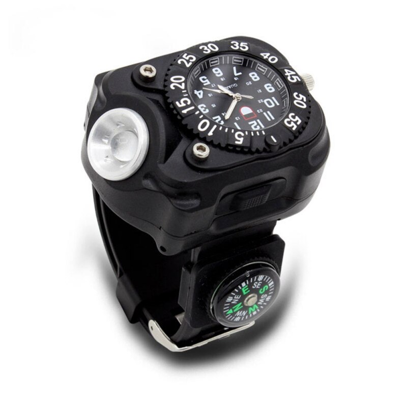 Wrist Light LED 200 Lumen Bright IPX7 Waterproof USB Rechargeable Watch Flashlight Torch Lights For Car