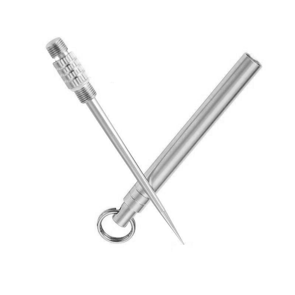 Multifunctionele Tandenstoker Metalen Reizen Tandenstoker Draagbare Fruit Vork Gebitsreiniging Accessoire Met Houder