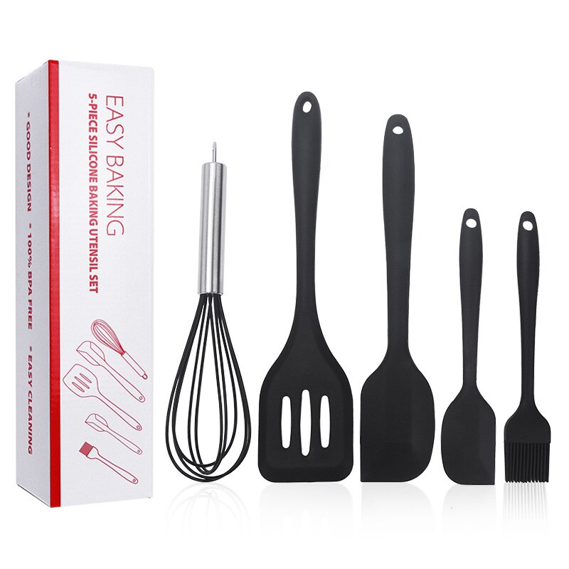 5 Stks/set Siliconen Pannenset Anti-aanbak Hittebestendige Keuken Koken Bakken Tools Kit Gebruiksvoorwerpen Voor Koken Keuken Accessoire