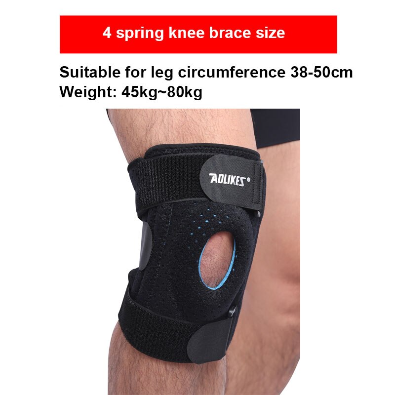 Genouillère aolikes en gel de silice à 6 ressorts pour le sport, le fitness, le basket-ball, respirante 6xl grande taille 4xl
