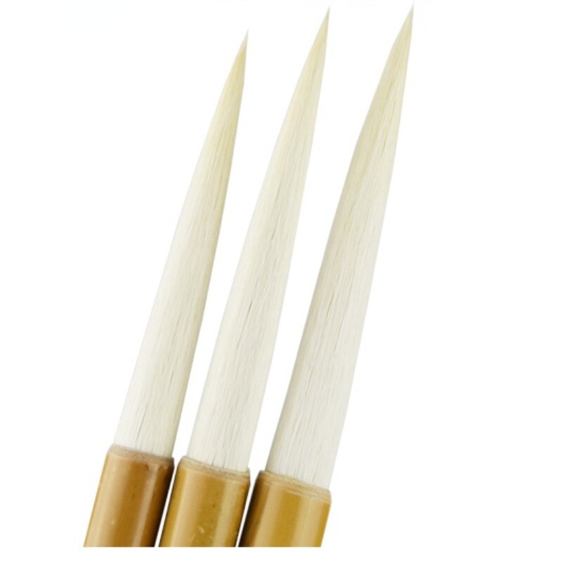 Woolen Hair Calligraphy Brush Set Long Peak Chinese Writing Calligraphy Brush Freehand Traditional Ink Watercolor Painting Brush