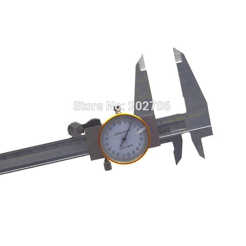 Metric Gauge Measuring Tool Dial Caliper 0-200mm/0.02mm Shock-proof Steel Precision Dial Vernier Caliper thickness gauge