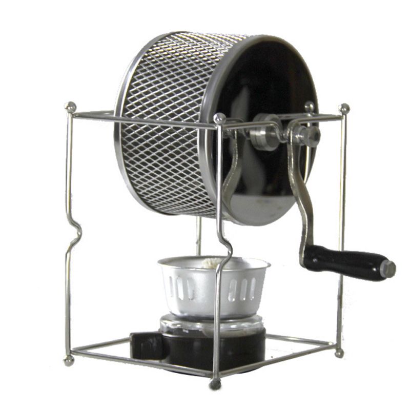 Protable manuell hendig kaffebønne brenner sett rustfritt stål mølle håndsveiv til hjem reise camping multifunksjon