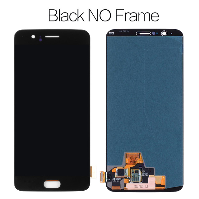 AMOLED 5.5 "LCD dla Oneplus 5 A5000 wyświetlacz LCD rama ekranu dotykowego Digitizer montaż dla OnePlus5 A5000 wyświetlacz LCD wymiana: czarny nie rama