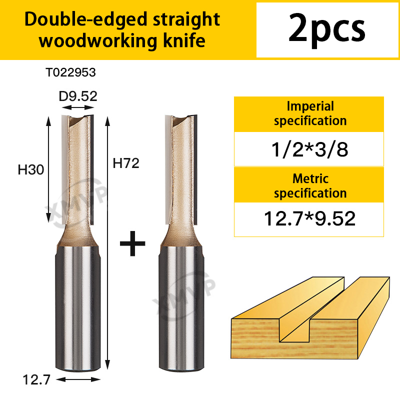 Fresa para carpintería con cuchillo recto de doble filo extendido, cabezal de herramienta para máquina de grabado y recorte, máquina de torno