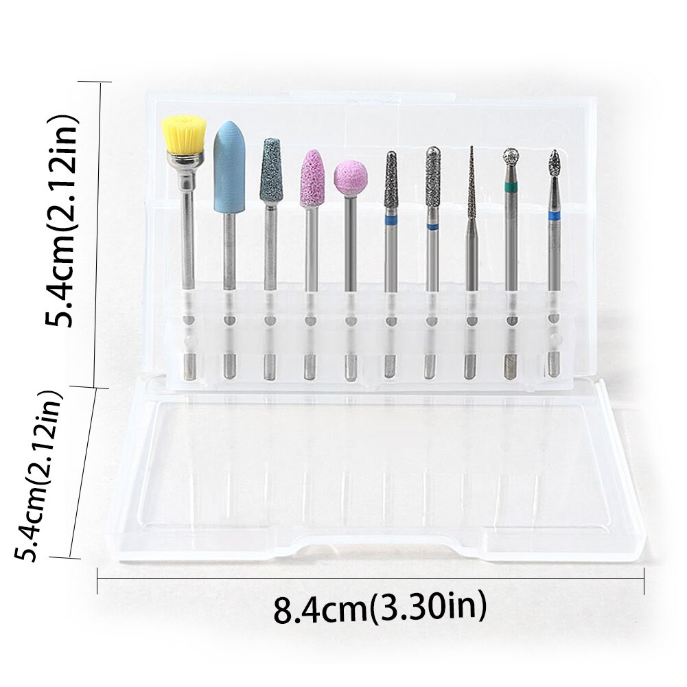 Nail Boor Heads Slijpen Set Draaien Frees Manicure Pedicure Draagbare Gereedschap Voor Exfoliërende Slijpen Polijsten Verwijderen
