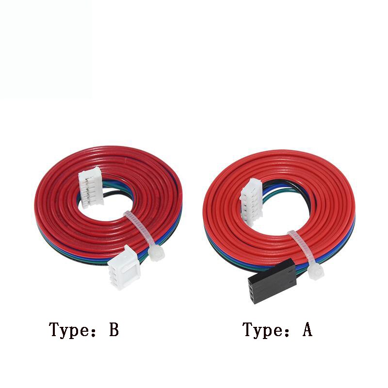 1m dupont-leitungs-zweiphasen 100cm xh2.54 4 -pin-  to 6- pin-klemmen-motoranschlusskabel für nema 42- schrittmotor