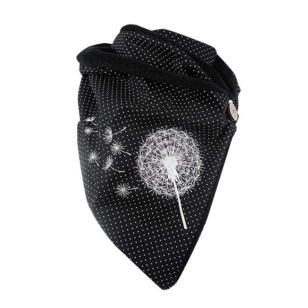 Bufanda estilo hijab con estampado de gato para mujer, chal multiusos con botón Retro, 80cm-100cm, para invierno