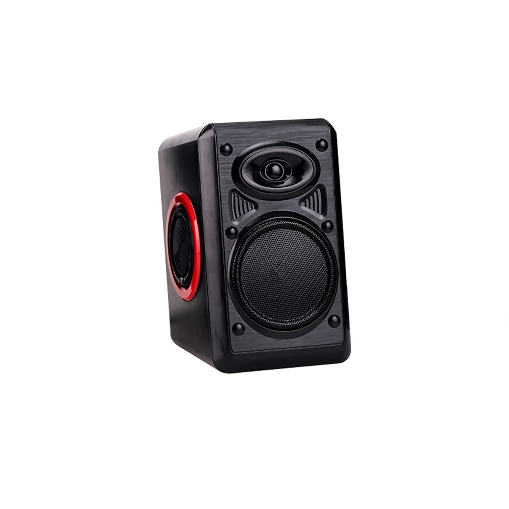 USB Wired Computer Speakers Deep Bass Sound Box Speaker For PC Laptop Powerful Subwoofer Multimedia Loudspeakers Not Soundbar: Red