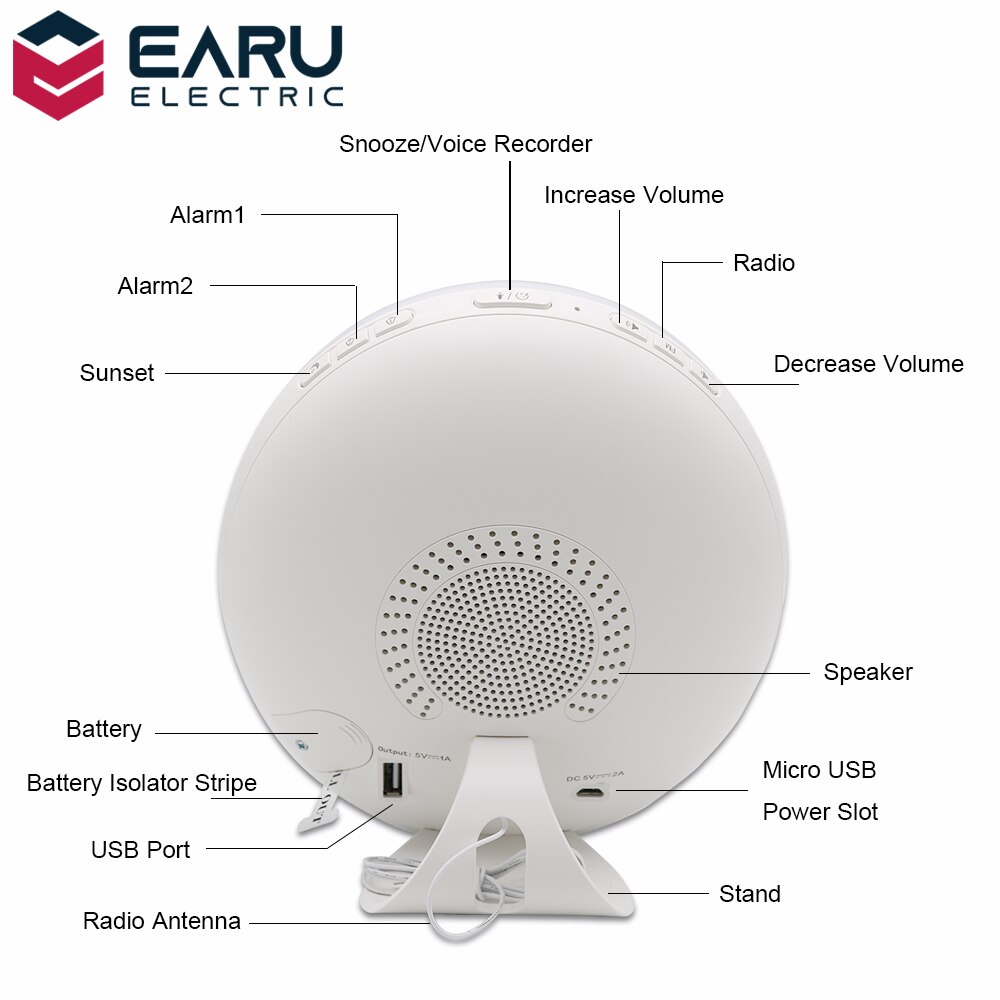 WiFi Clever aufwachen hoch Licht Wecker mit 7 Farben Sonnenaufgang Sonnenuntergang Clever Leben durch Tuya ZigBee 3,0 Hub Funktioniert mit Alexa Google Hause