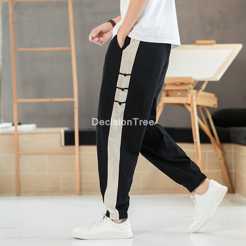 cotton linen kung fu tai wushu pants men chinese style casual jogging pants sweatpants men pants traditional loose trousers