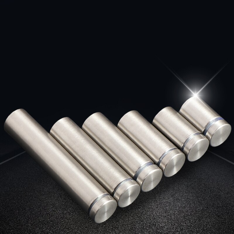 10PCS Glass Fasteners 16mm Stainless Steel Acrylic Advertisement Standoffs Pin Nails Billboard Fixing Screws Hardware