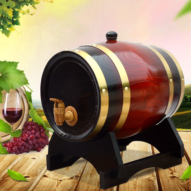 Barril de vino de madera, equipo de elaboración de cerveza de roble, Mini barril de cerveza casera, grifo para barril de cerveza, dispensador Para Ron Pot Whisky wine 1,5/3L