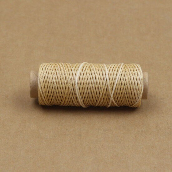 1mm Leather Sewing Flat Waxed Thread Wax String Hand Stitching Craft 50M 150D: True color