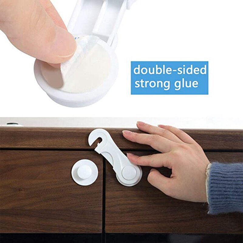 15 Pcs Kinderslot, Kind Veiligheid Kast Sloten Baby Veiligheid Sloten Voor Kasten, Geen Gereedschap Nodig, sterke Lijm Lock: Default Title