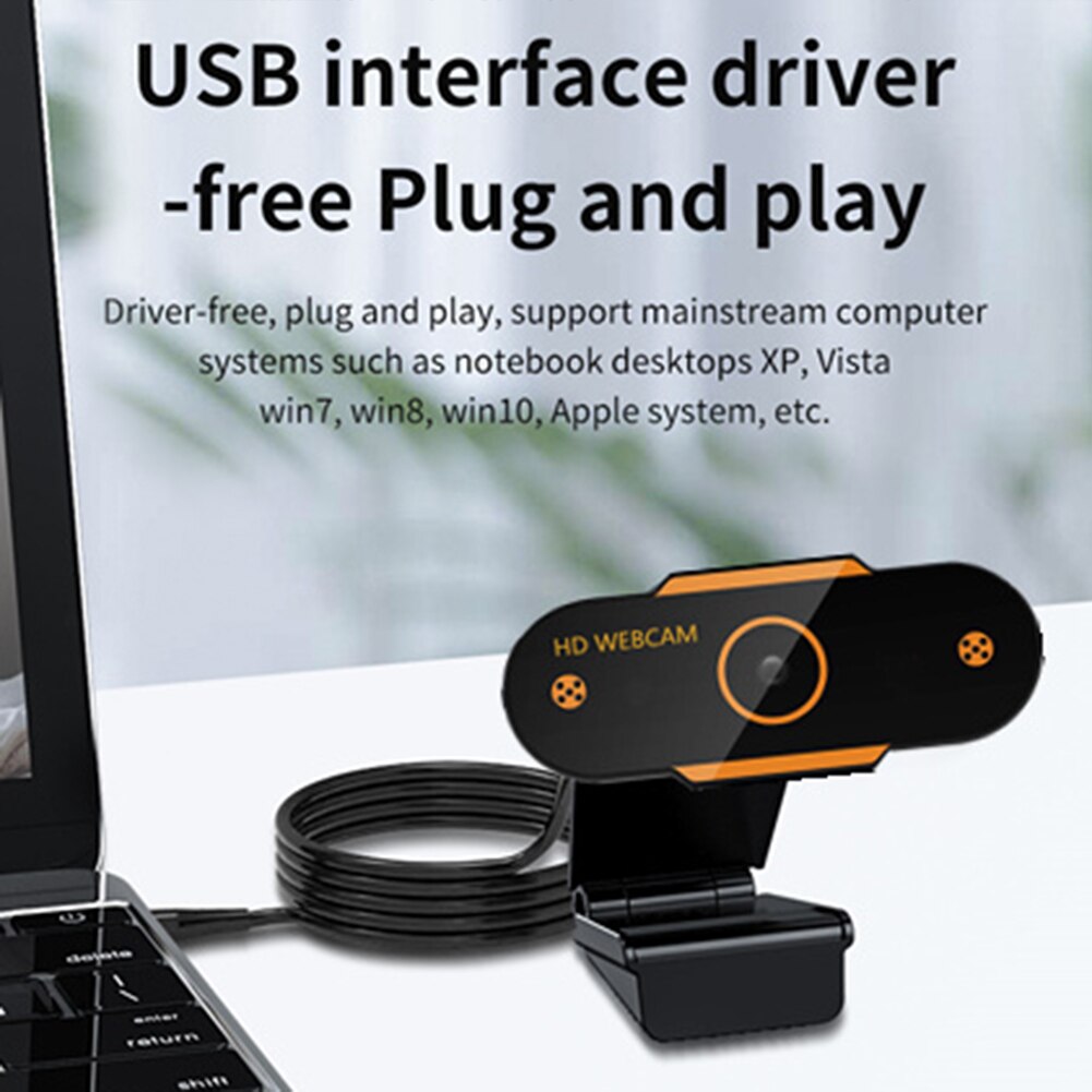 1080P Hd Cmos Usb 2.0 Web Camera Live Video Online Vergadering Onderwijs Ruisonderdrukking Microfoon Computer Pc Webcam