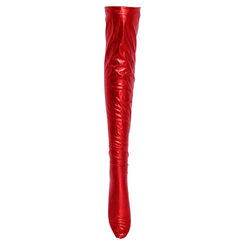 Calzini sopra il ginocchio da donna Pantaloni in ecopelle Collant lungo casual sopra il ginocchio Nero, Rosso, Argento, Oro Caldo! Calzini alti alla coscia: Rosso